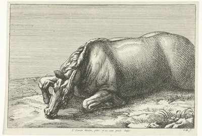 左に見えるのは倒れた馬 落ち馬（シリーズタイトル） 作： Jan van Huchtenburg