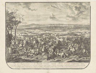 オンツェット・ヴァン・テュリーン、1706年 1706 年 9 月 7 日にトリノの前で行われた戦いのビューと表現 (オブジェクトのタイトル) 作： Jan van Huchtenburg