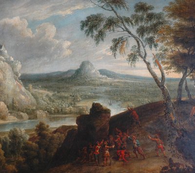 待ち伏せでバンディッティのいる風景 作： Jan van Huchtenburgh