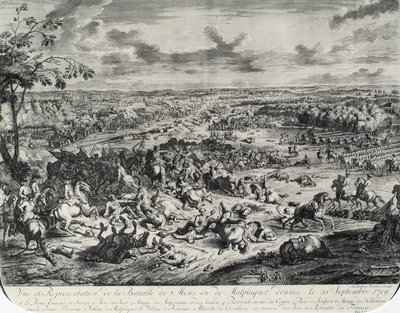 戦闘シーンデュモンとルーセット『ウジェーヌ公の軍事史』（1663-1736年）、8枚のエングレーヴィングからなるシリーズ 作： Jan van Huchtenburgh