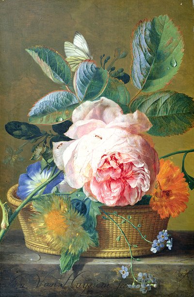 花のバスケット、1740-45 作： Jan van Huysum