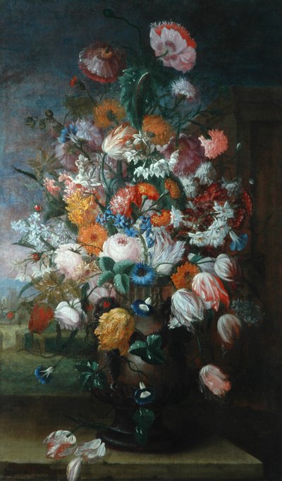 花、アイリスとの研究、1682 作： Jan van Huysum