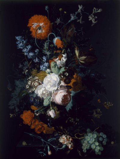 花と果実の静物 作： Jan van Huysum