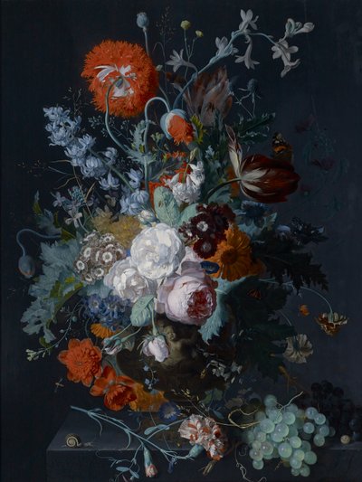 花と果物の静物、1715年 作： Jan van Huysum