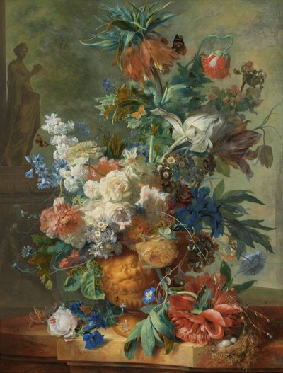 花のある静物 作： Jan van Huysum