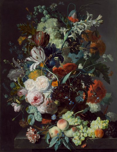 花と果実のある静物、1715年 作： Jan van Huysum