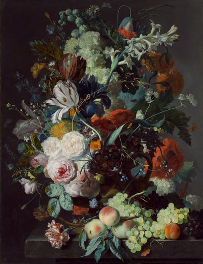 花と果実のある静物画、1715年頃 作： Jan van Huysum