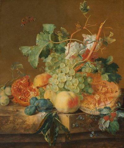 果物のある静物 作： Jan van Huysum