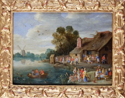 ビレッジインでジェントリーのある川の風景 作： Jan van Kessel