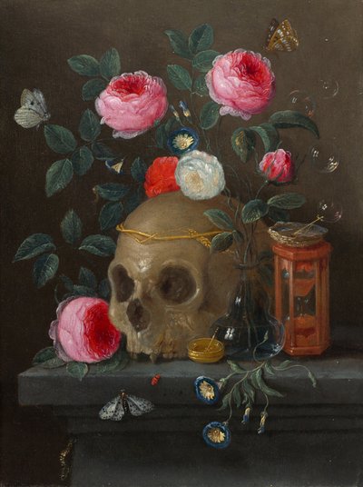 ヴァニタスの静物》16651670年頃の作品。 作： Jan van Kessel