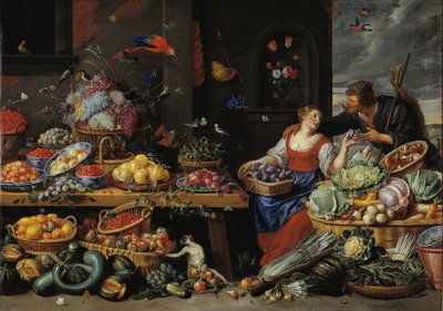若き果物売りの青果市場 作： Jan van Kessel d.Æ.