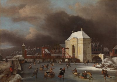 アムステルダムのHeiligewegspoortのビュー 作： Jan van Kessel the Elder