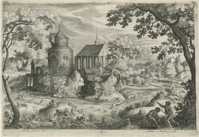 チャペルでの鹿狩り 作： Jan van Londerseel