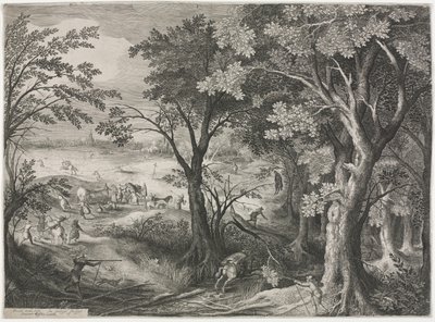 強盗団に襲われた旅行者のいる風景 作： Jan van Londerseel