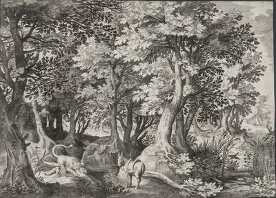 不従順な預言者がライオンに食べられている風景 作： Jan van Londerseel