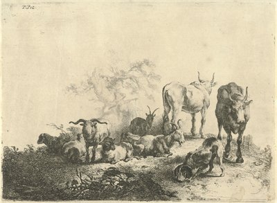 牛と乳母のいる風景 作： Jan van  Noordt