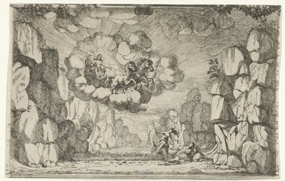 アポロの登場 舞台風景のデザイン（連載タイトル） 作： Jan van Ossenbeeck