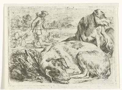 ハンターと犬 作： Jan van Ossenbeeck