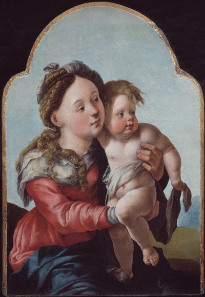 マドンナと子供、1527-1530 作： Jan van Scorel