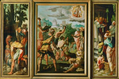 聖ヤコブ少佐と聖ステファノのポリプティク、 作： Jan van Scorel