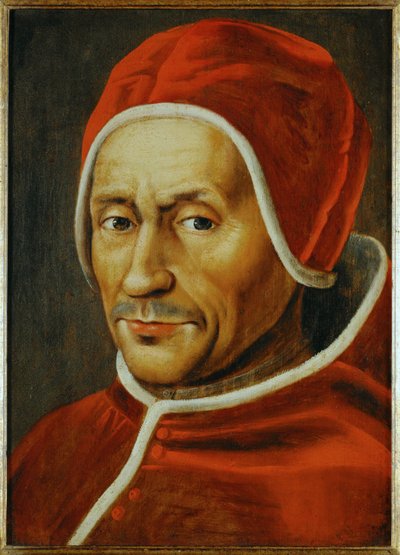 教皇ハドリアヌス6世...（木に描かれた絵） 作： Jan van Scorel