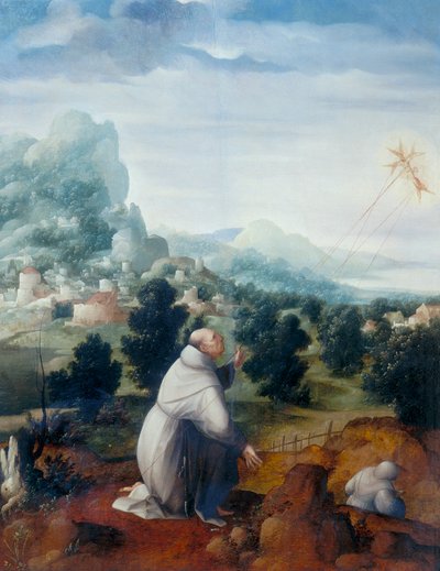 聖痕を受けるアシジの聖フランシスコ 作： Jan van Scorel