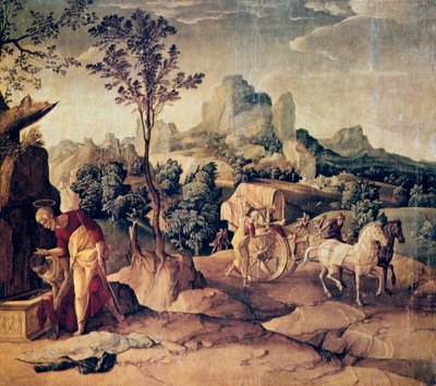 使徒フィリップが16世紀にエヌクを洗礼。 作： Jan van Scorel
