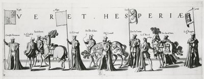 チャールズ5世皇帝の葬列、1559年にカスティーリャとレオンの武器 作： Jan van and Doetechum Doetechum the elder
