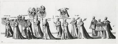 チャールズ5世皇帝の葬列、1559年の帝国の武器 作： Jan van and Doetechum Doetechum the elder