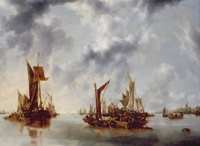 静けさ 作： Jan van de Capelle or Cappelle