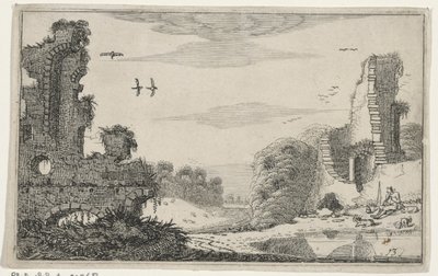 Herder bij een 廃墟 廃墟（シリーズタイトル） (シリーズタイトル) 作： Jan van de Velde (II)