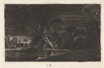 月明かりの風景 作： Jan van de Velde (II)