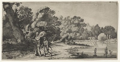 トビアスと天使 風景、無署名 (シリーズ タイトル) 作： Jan van de Velde (II)