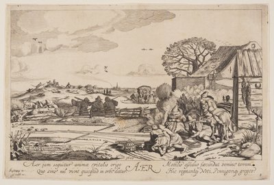 空気（ハーレムの眺め）、『四大元素』より 作： Jan van de Velde II