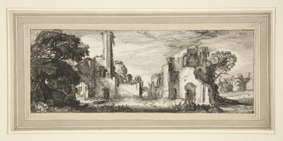 廃城のある風景 作： Jan van de Velde II