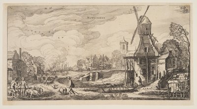 11月、『一年の12カ月』より 作： Jan van de Velde II