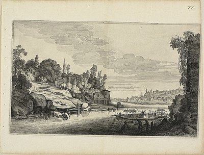 川の風景 作： Jan van de Velde II