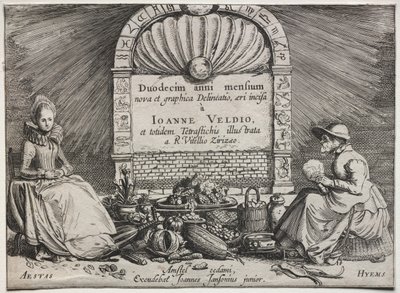 The Twelve Months: タイトル ページ 作： Jan van de Velde II