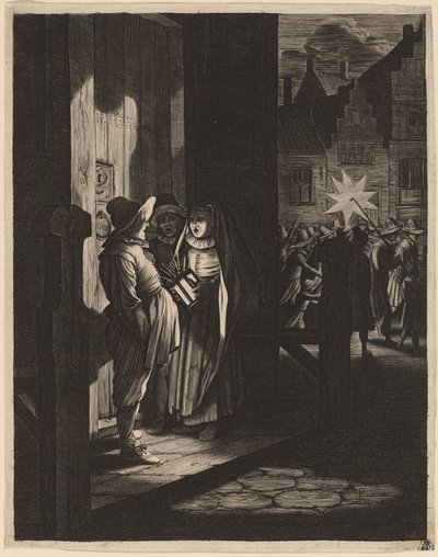 王の星、夜の駒 作： Jan van de Velde II after Pieter Molijn