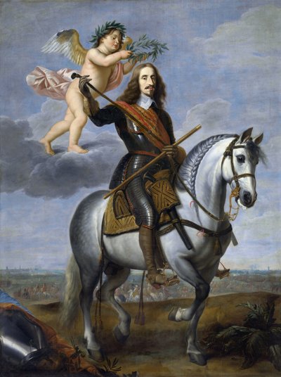 Leopold Guillaume de Habsbourg - オーストリアのレオポルド・ヴィルヘルム大公 (1614-1662) の騎馬肖像 - Jan van den Hoecke (ou van Hoek, van Hoeck, Vanhoek) (1611-1651) - 17世紀前半。 - キャンバスに油彩 - グルーニング美術館、ブルージュ 作： Jan van den Hoecke