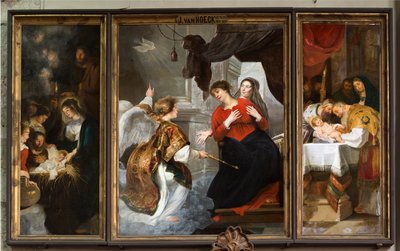 教区教会 (Parochekerk Onze-Lieve-Vrouw)。 インテリア。 ペインティング。 作： Jan van den Hoecke
