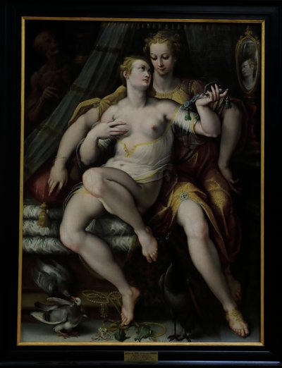 虚栄心、節度、そして死 作： Jan van der (1523 1605) Straet