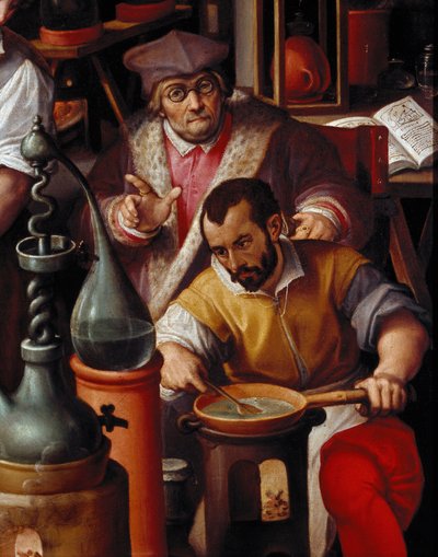 錬金術師の実験室」詳細 作： Jan van der Straet