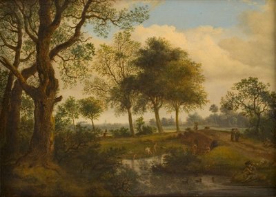 海水浴客のいる風景 作： Jan van der Heyden