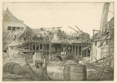 焼けた倉庫跡 作： Jan van der Heyden