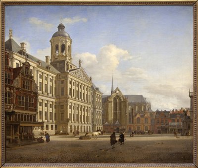 アムステルダムの新市庁舎のあるダム 作： Jan van der Heyden