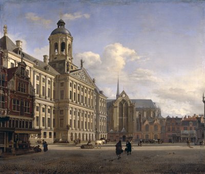 アムステルダムの新市庁舎、1668年 作： Jan van der Heyden