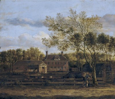 プルメレンド近郊のプルマー川沿いのホフステード、ウルフ・エン・ホーク 作： Jan van der Heyden