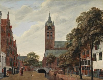 アウデデルフト運河の眺め、デルフト、1660年頃 作： Jan van der Heyden
