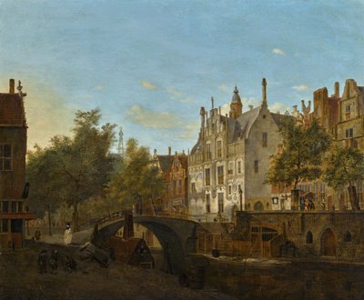 アウデ・デルフトとGemeenlandshuisの眺め 作： Jan van der Heyden